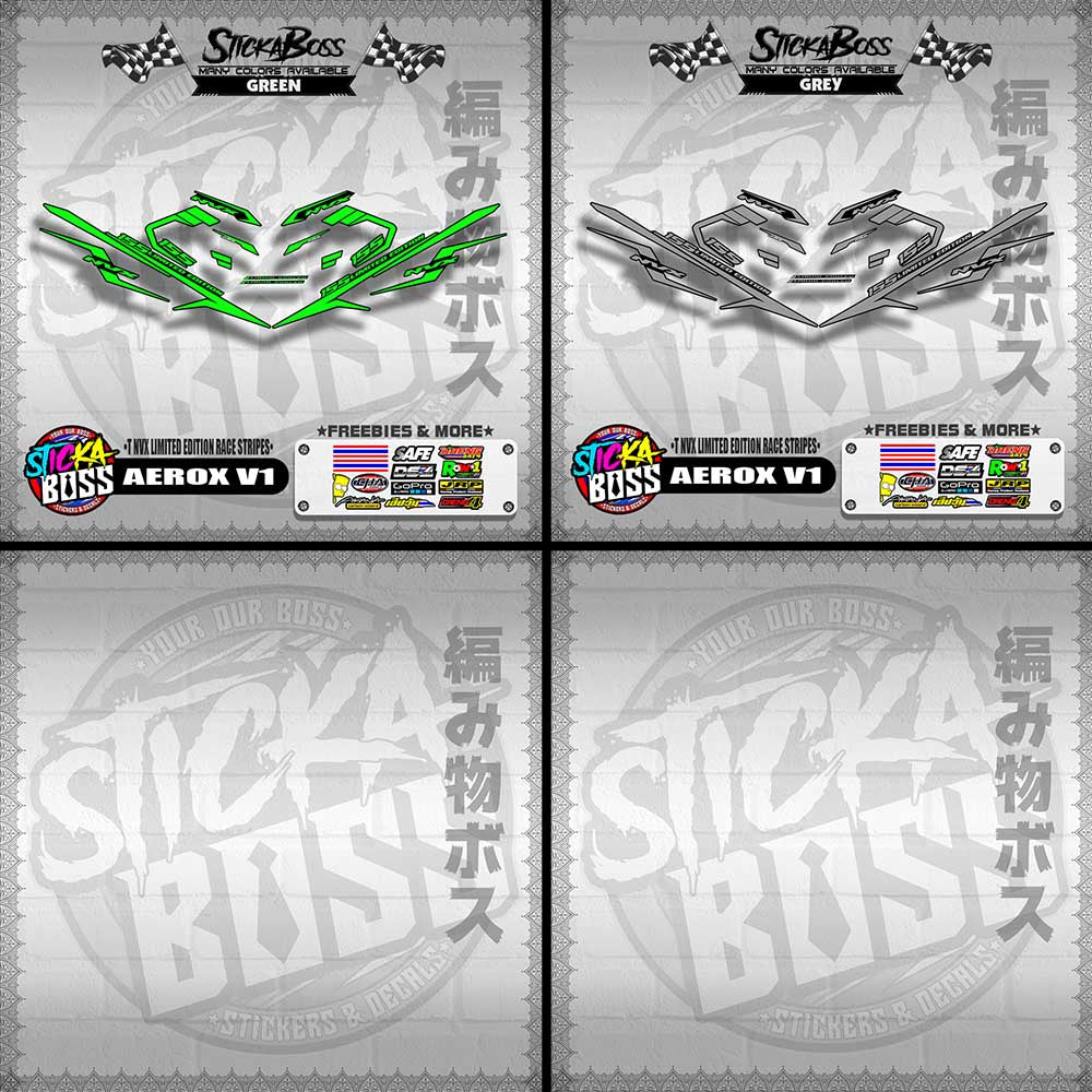 AEROX V1 DECALS ( NVX LIMITED EDITION RACE STRIPES )【WITH FREEBIES】
