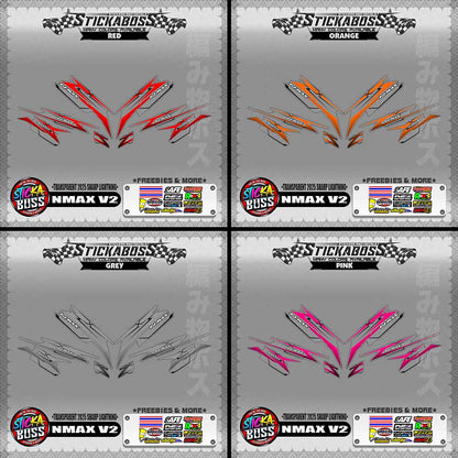 【PREMIUM UV PRINT】TRANSPARENT NMAX V2 INDO STICKER DECALS ( 2025 SHARP LIGHTNING )【WITH FREEBIES】