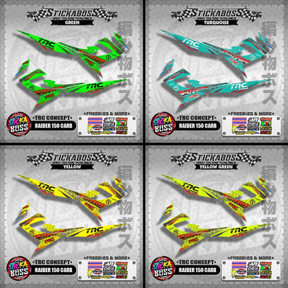RAIDER 150 CARB STICKER DECALS ( TRC CONCEPT SATRIA )【WITH FREEBIES】