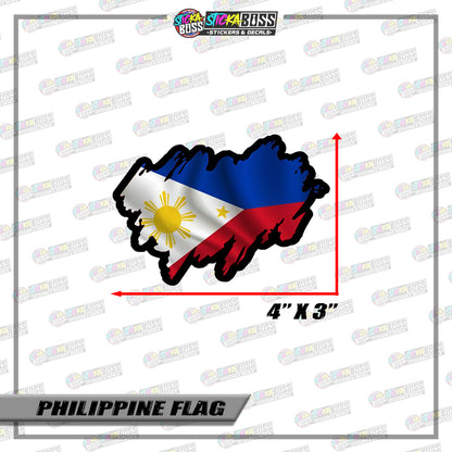 PHILIPPINE FLAG STICKER | VINYL WATERPROOF STICKER |【PRINTED】