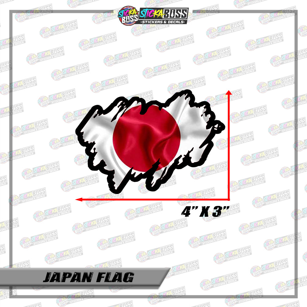 JAPAN FLAG STICKER | VINYL WATERPROOF STICKER |【PRINTED】