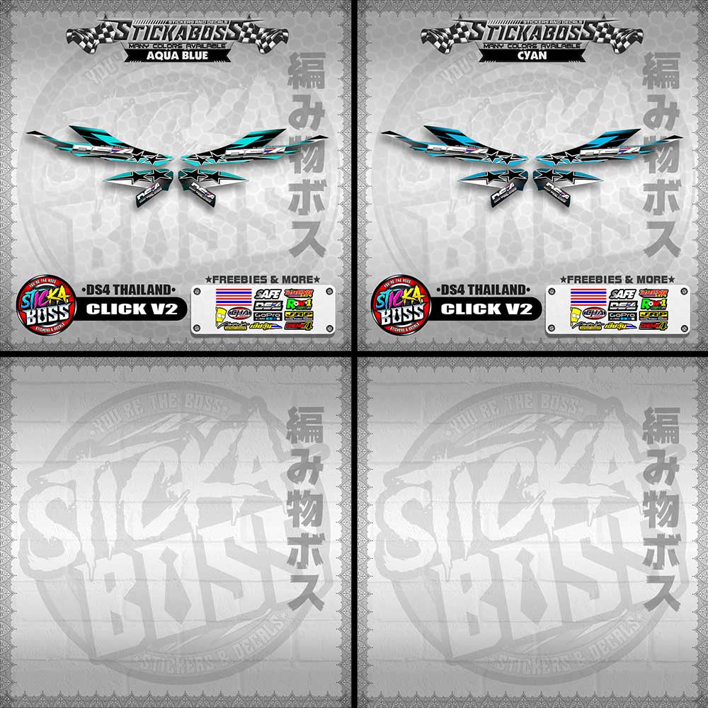 CLICK V2 STICKER DECALS ( DS4 THAILAND )【WITH FREEBIES】