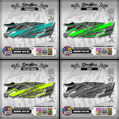 AEROX 155 V2 DECALS ( 1991 ENERGY INDUCTION SPECIAL EDITION )【WITH FREEBIES】