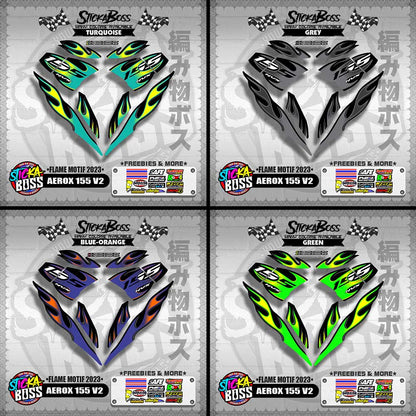 AEROX 155 V2 ( FLAME MOTIF 2023 )【WITH FREEBIES】