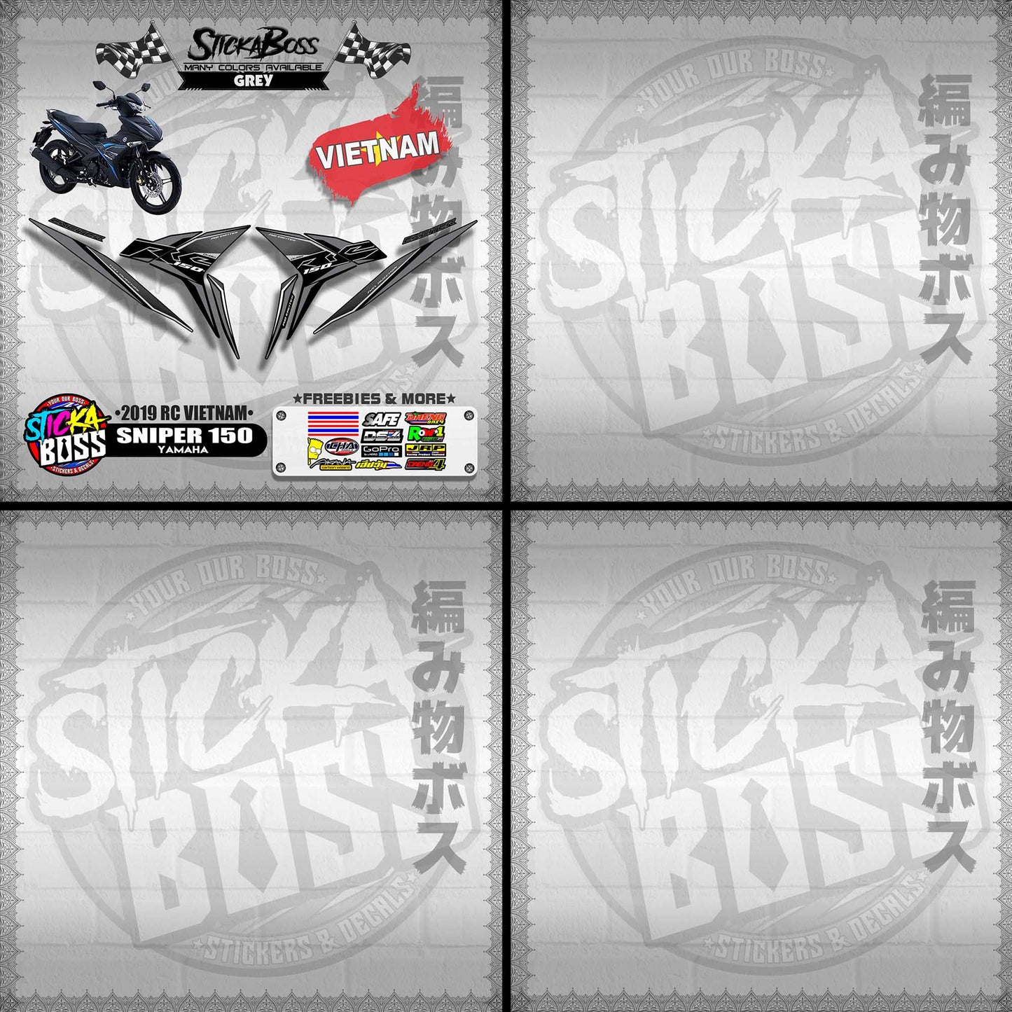 SNIPER 150 STOCK DECALS ( 2019 RC VIETNAM )【WITH FREEBIES】