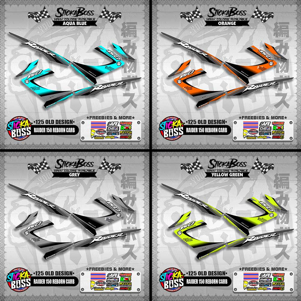 RAIDER 150 REBORN CARB DECALS ( 125 OLD DESIGN )【WITH FREEBIES】