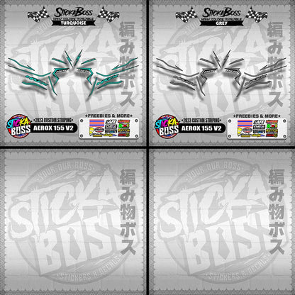 AEROX 155 V2 DECALS ( 2023 CUSTOM STRIPING )【WITH FREEBIES】