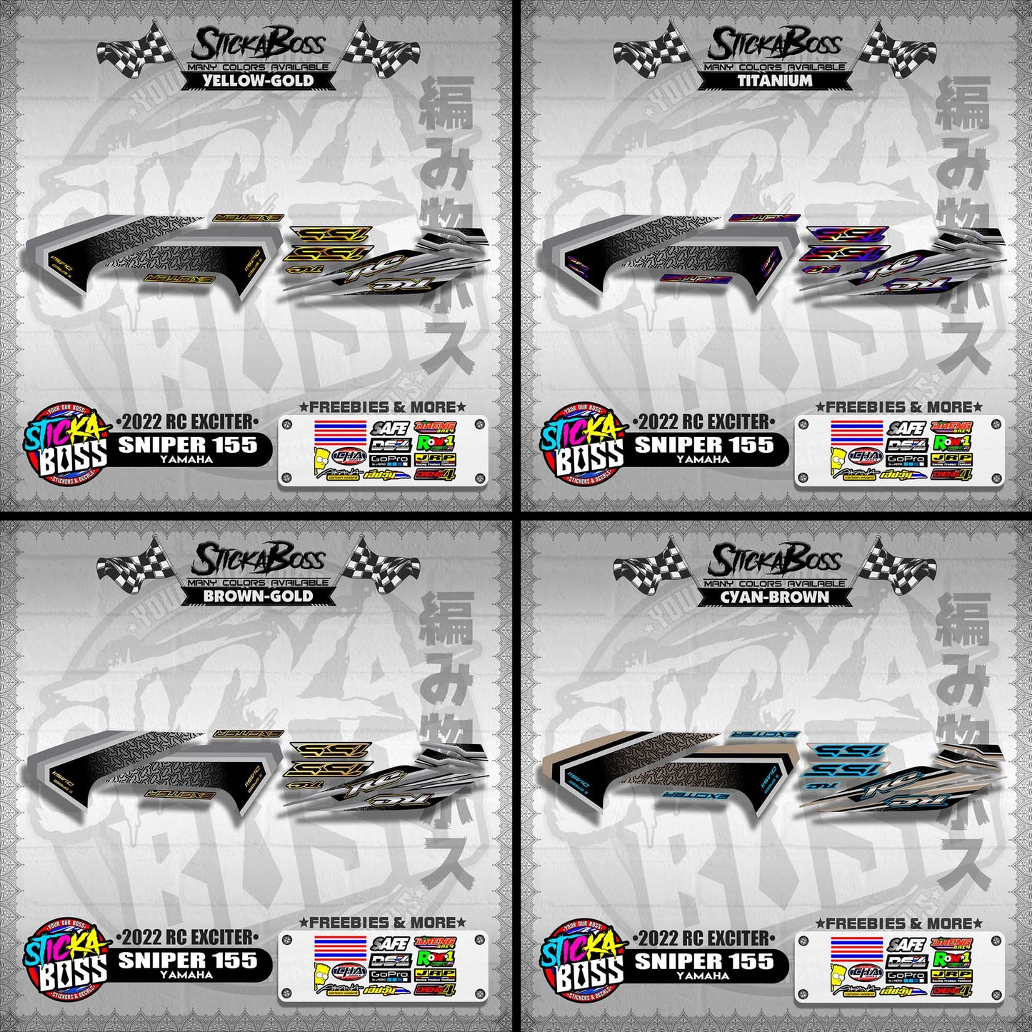 SNIPER 155 DECALS ( 2022 RC EXCITER )【WITH FREEBIES】