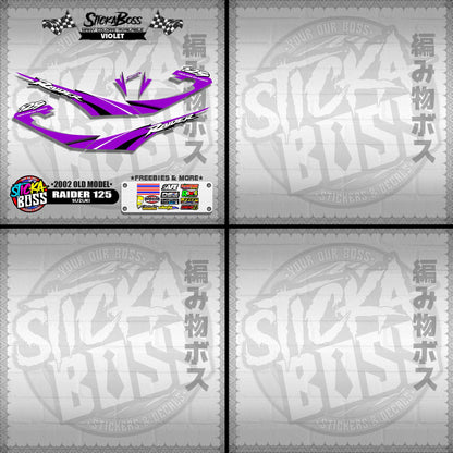 RAIDER 125 DECALS ( 2002 OLD MODEL )【WITH FREEBIES】