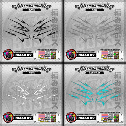 【PREMIUM UV PRINT】TRANSPARENT NMAX V2 STICKER DECALS ( 001 MINIMALIST STRIPPING )【WITH FREEBIES】
