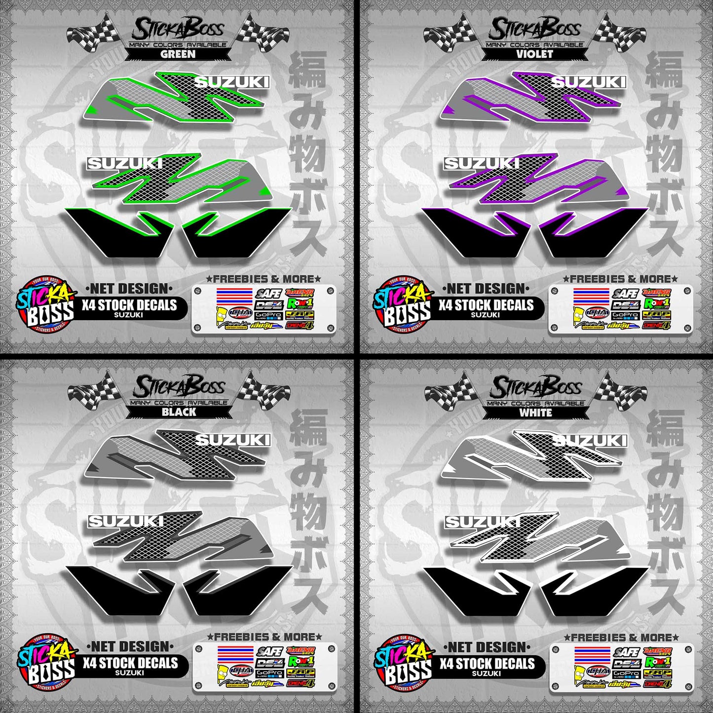 X4 STOCK DECALS ( NET DESIGN )【WITH FREEBIES】