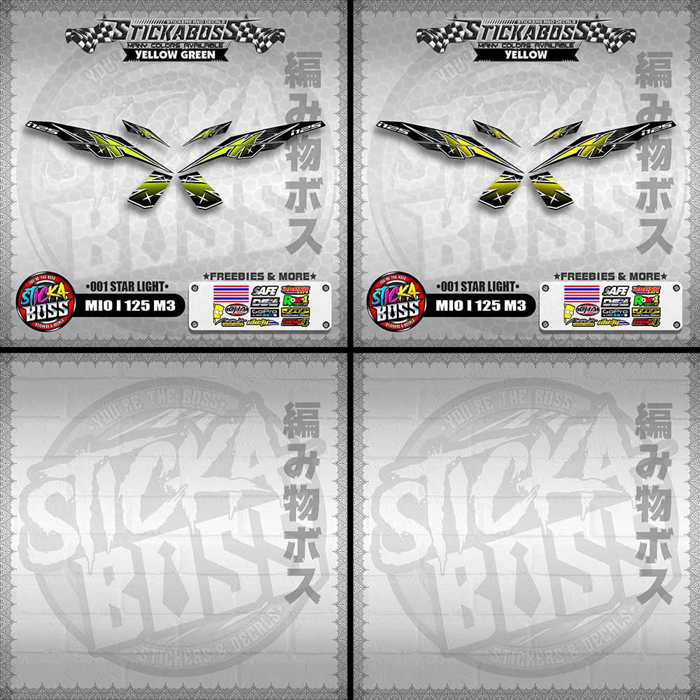 MIO I 125 M3 STICKER DECALS ( 001 STAR LIGHT )【WITH FREEBIES】