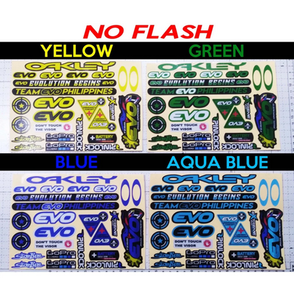 EVO REFLECTORIZED HELMET VISOR STICKERS【DIFFERENT COLORS / THICKER QUALITY / HD PRINTOUT】