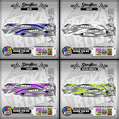 CLICK 125 V3 STOCK DECALS ( SPLASH VARIO 2023 )【WITH FREEBIES】