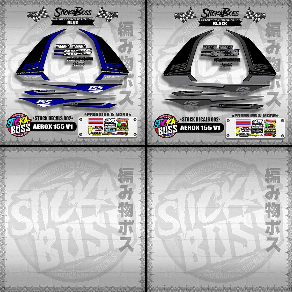 AEROX 155 V1 ( STOCK DECALS 002 )【WITH FREEBIES】
