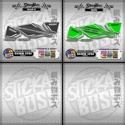 CLICK 125i V1 ( STOCK DECALS ) 【WITH FREEBIES】