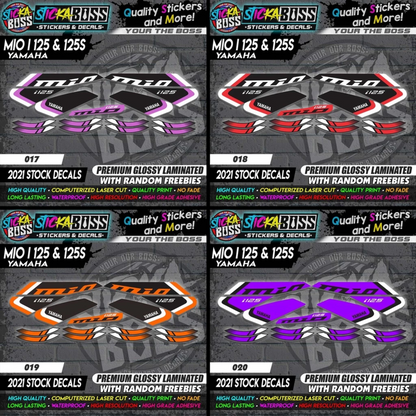 Mio i 125 & 125s (2021 Stock Decals)【PREMIUM GLOSSY LAMINATED】
