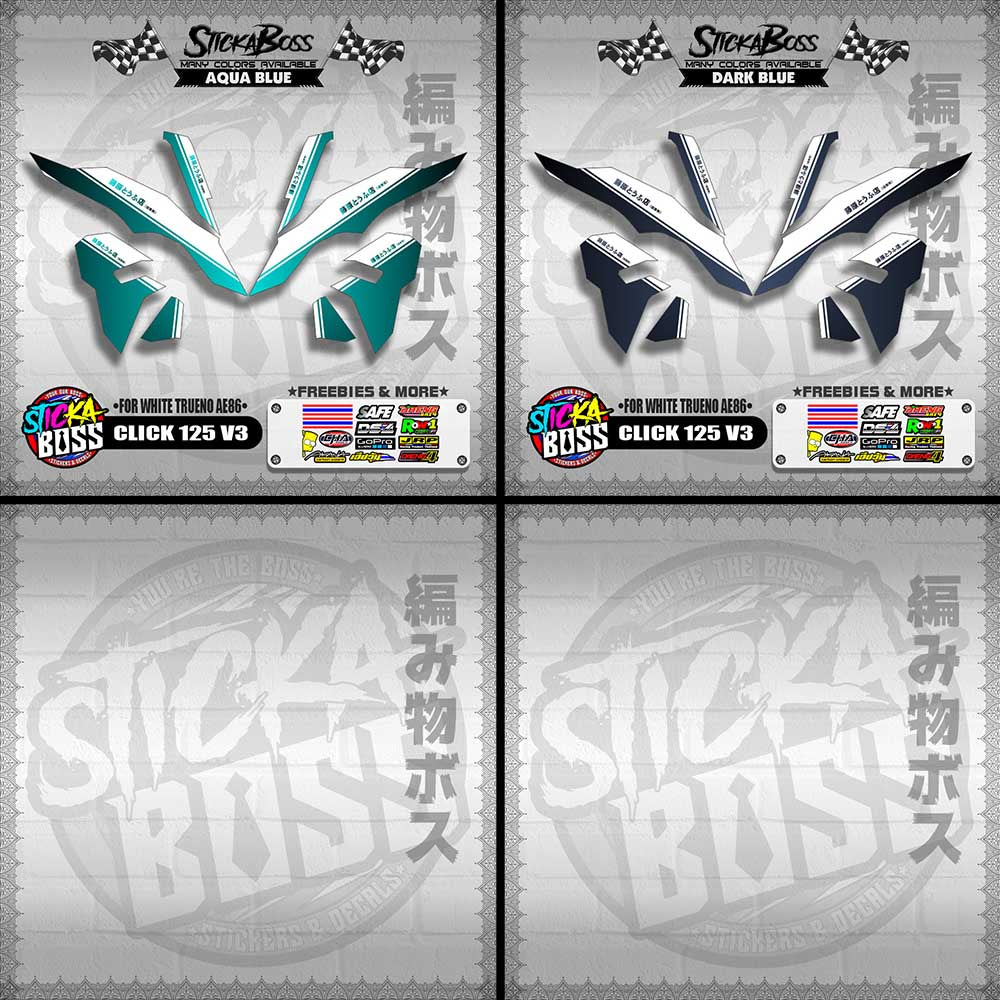 CLICK 125 V3 DECALS ( FOR WHITE TRUENO AE86 )【WITH FREEBIES】