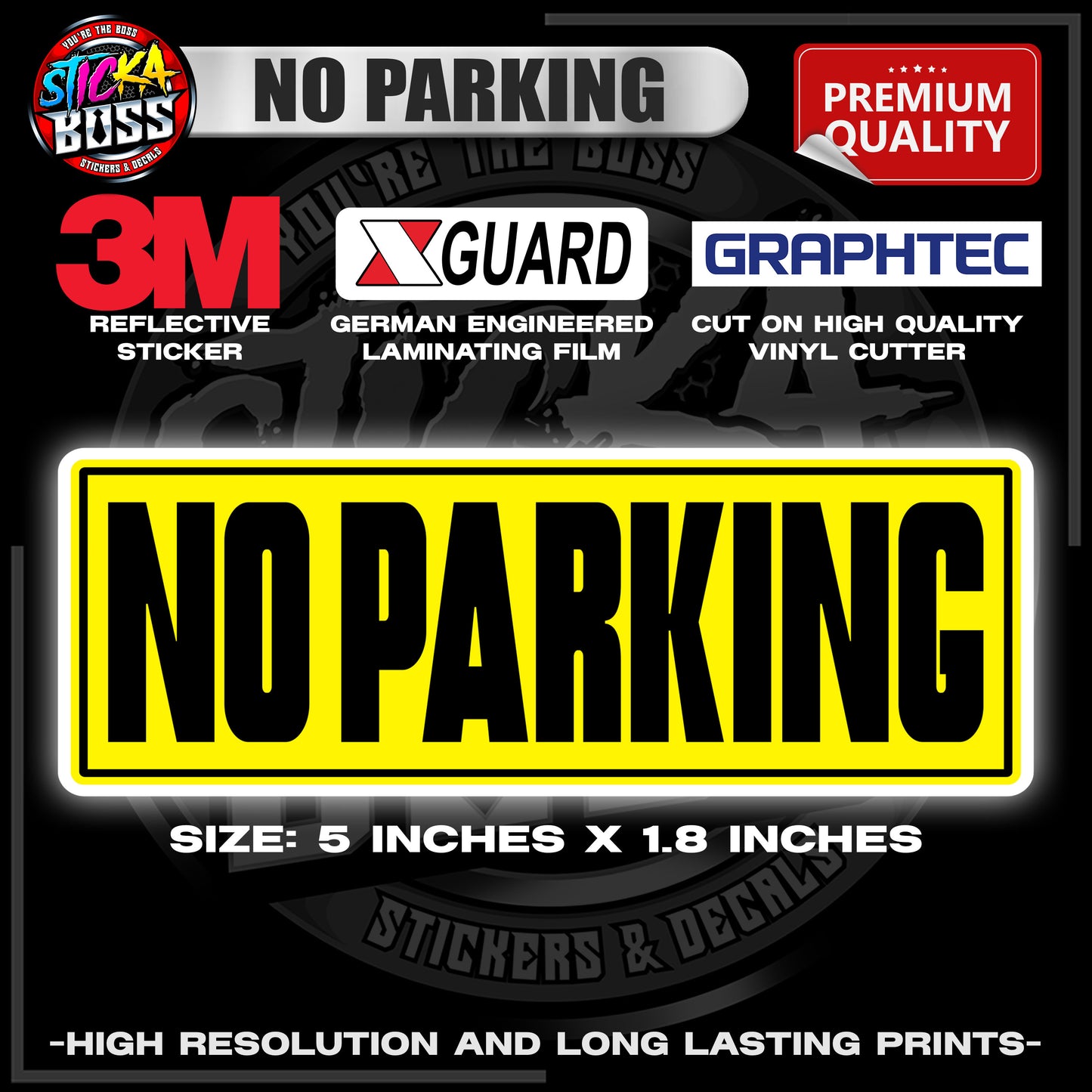 NO PARKING 3M REFLECTIVE STICKER | PREMIUM LAMINATED【PREMIUM QUALITY】