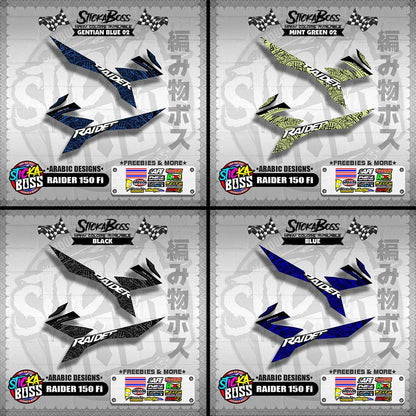 RAIDER 150 Fi DECALS ( ARABIC DESIGNS )【WITH FREEBIES】