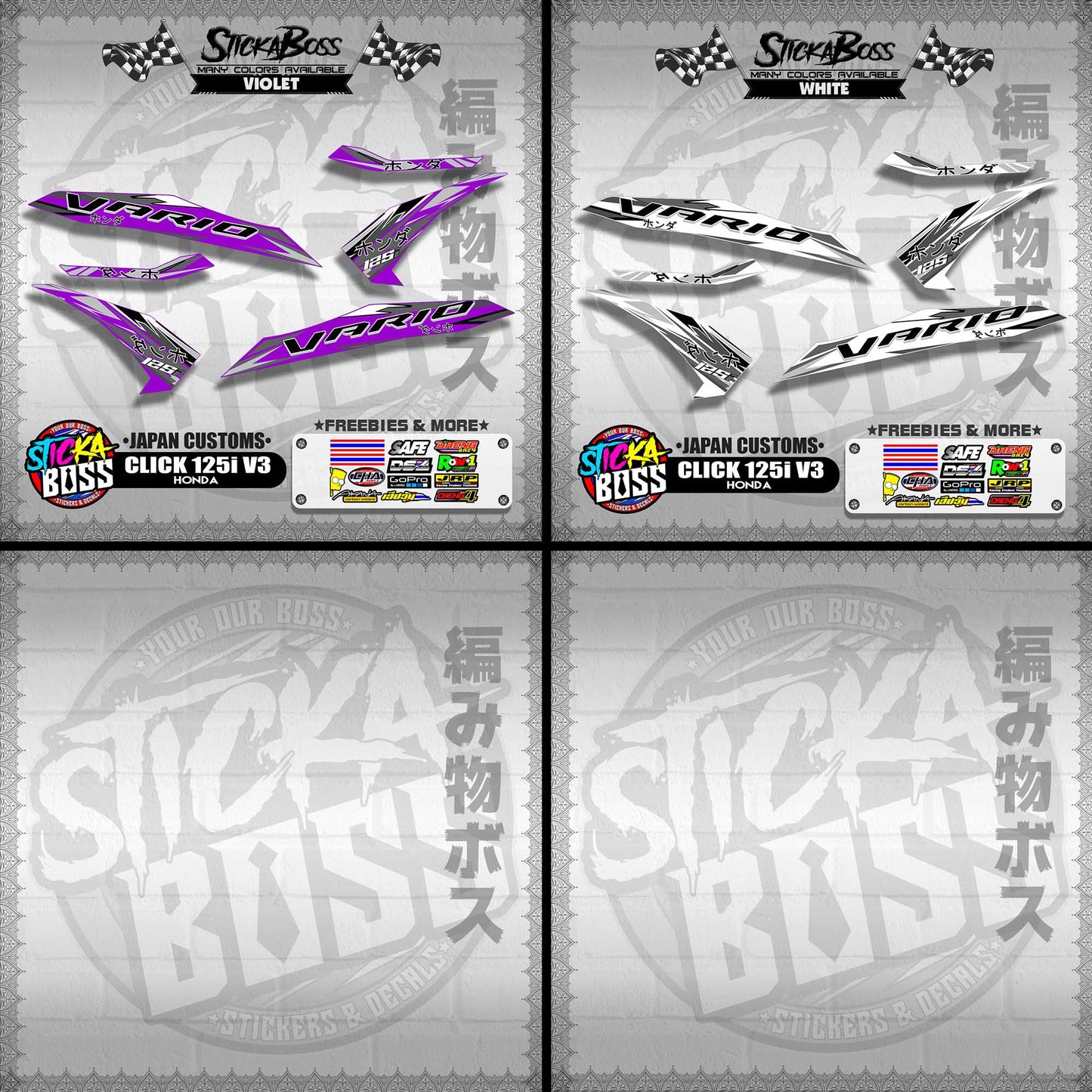 CLICK 125i V3 DECALS ( JAPAN CUSTOMS )【WITH FREEBIES】
