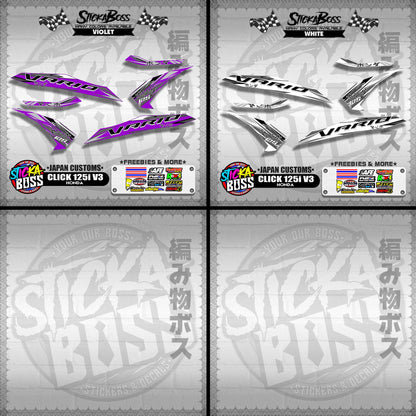 CLICK 125i V3 DECALS ( JAPAN CUSTOMS )【WITH FREEBIES】