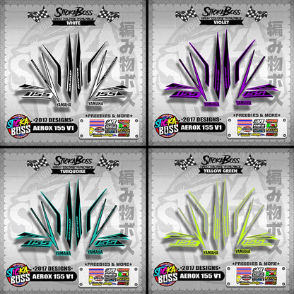 AEROX 155 V1 STOCK DECALS ( 2017 DESIGNS ) 【WITH FREEBIES】