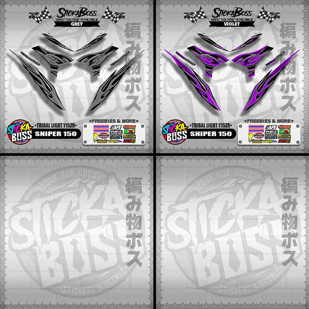 SNIPER 150 DECALS ( TRIBAL LIGHT Y15ZR )[ PREMIUM GLOSSY LAMINATED ]【WITH FREEBIES】