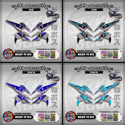 BEAT V3 STICKER DECALS ( SAKURA INSPIRED )【WITH FREEBIES】