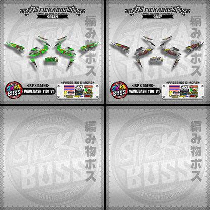 Honda Wave Dash 110r v1【 JRP X DAENG DECALS 】 (Rusi Swish Mono)