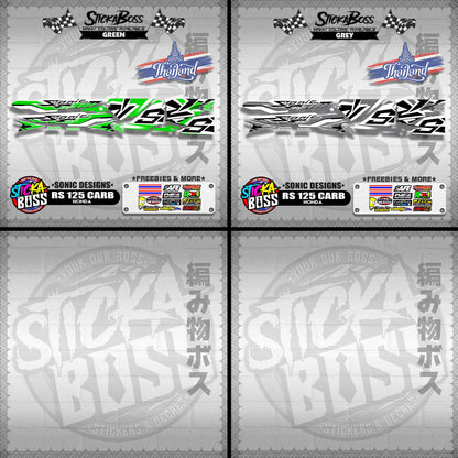 RS 125 CARB THAI DECALS ( SONIC DESIGNS )【WITH FREEBIES】