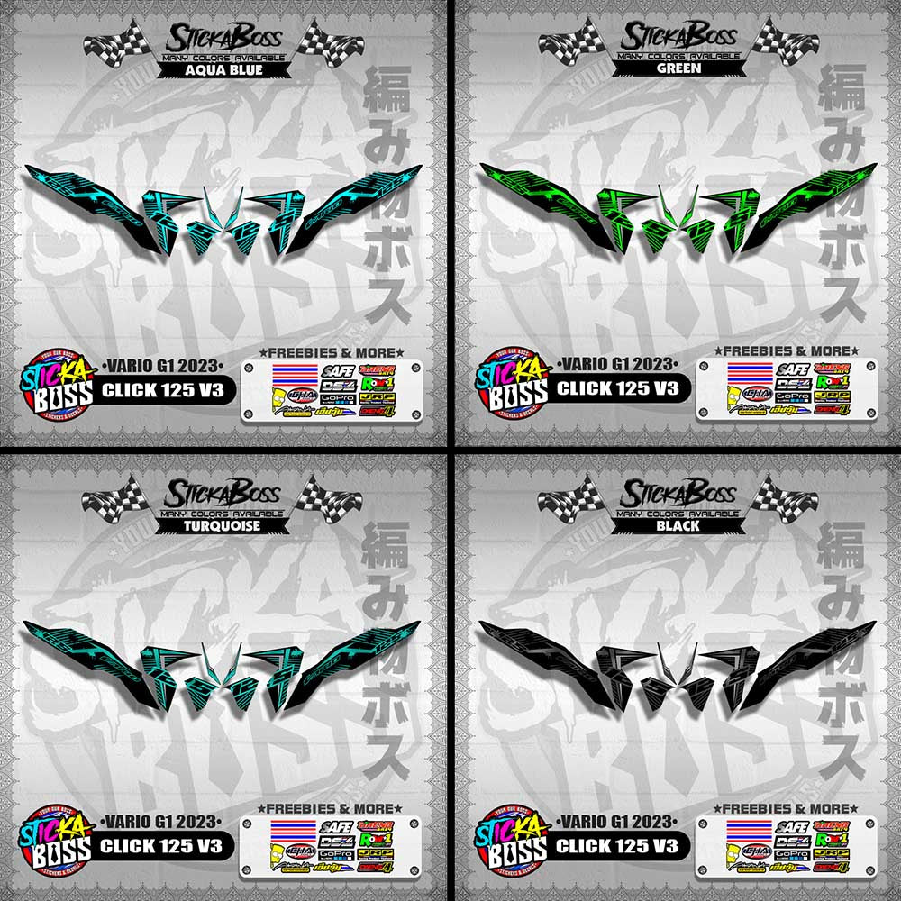 CLICK 125 V3 DECALS ( VARIO G1 2023 )【WITH FREEBIES】
