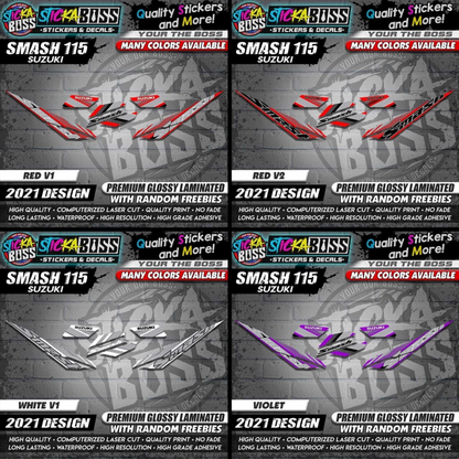 Suzuki Smash 115 Stock Decals ( 2021 DESIGN )【WITH FREEBIES】