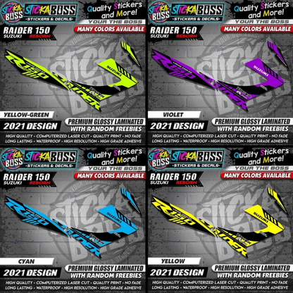 Suzuki Raider 150 Reborn Stock Decals ( 2021 Design )【WITH FREEBIES】