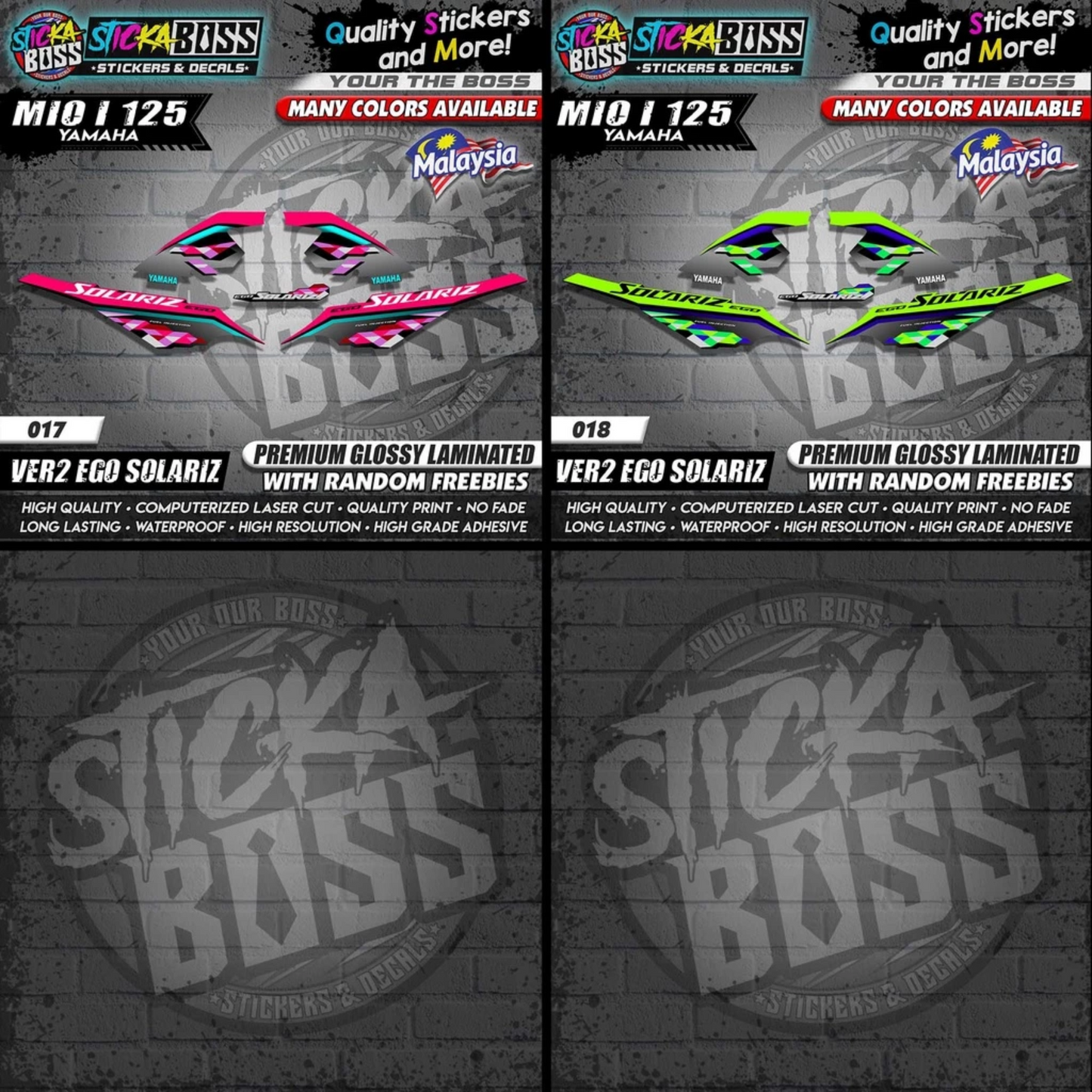 Mio i 125 Malaysian Decals ( Ver2 Ego Solariz )【WITH FREEBIES】Malaysia Concept
