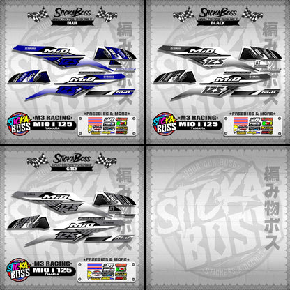 MIO i 125 STOCK DECALS ( M3 RACING ) 【WITH FREEBIES】