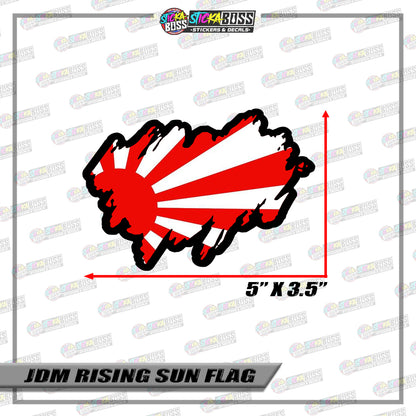 JDM RISING SUN FLAG STICKER | VINYL WATERPROOF STICKER |【PRINTED】