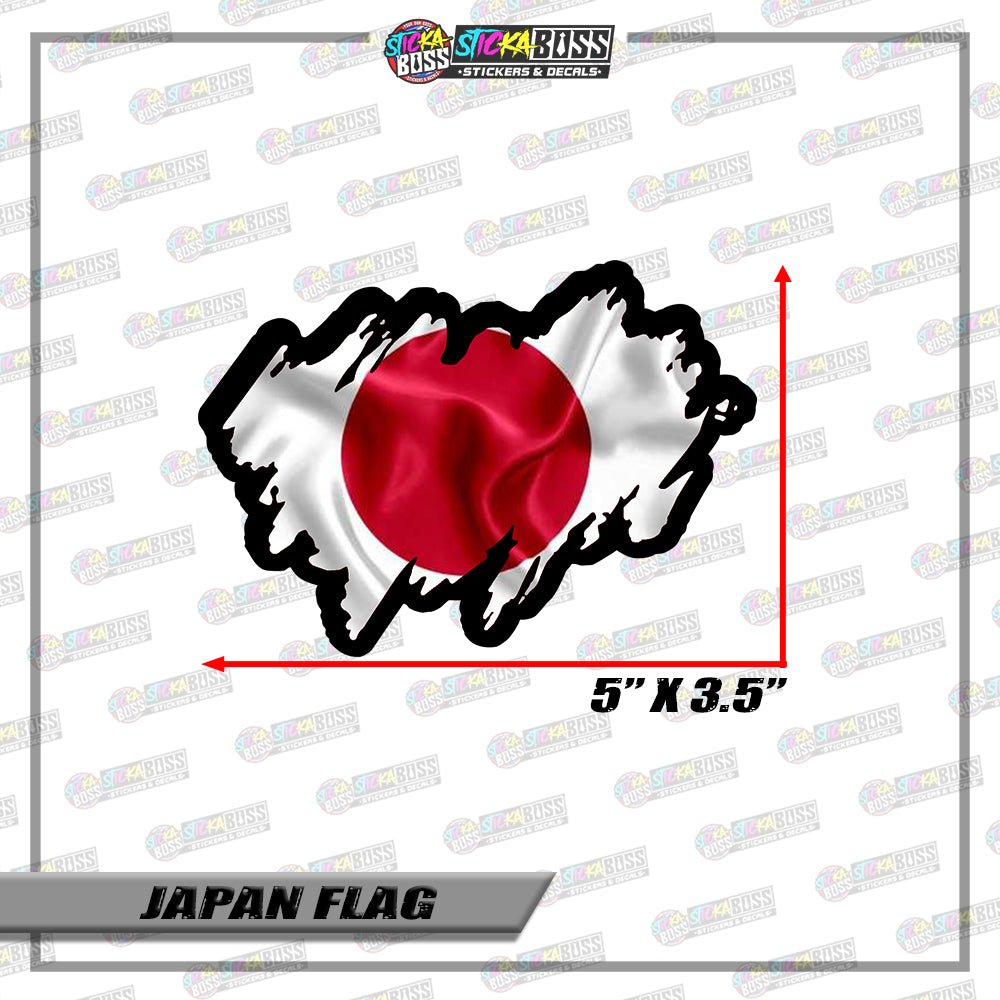JAPAN FLAG STICKER | VINYL WATERPROOF STICKER |【PRINTED】
