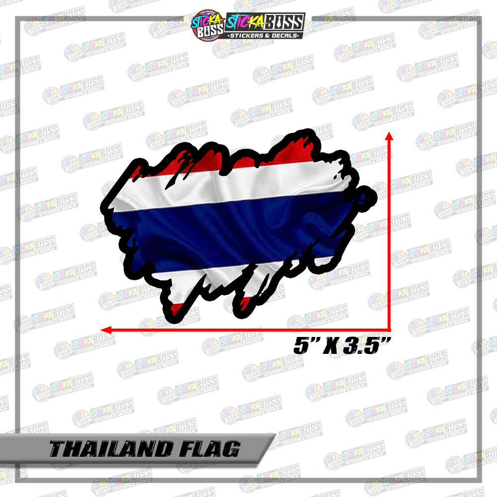 THAILAND FLAG STICKER | VINYL WATERPROOF STICKER |【PRINTED】