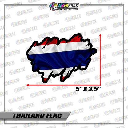 THAILAND FLAG STICKER | VINYL WATERPROOF STICKER |【PRINTED】