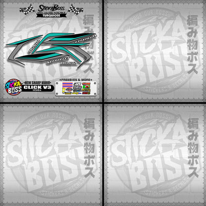 CLICK V3 DECALS ( NEW SHARP VARIO )【WITH FREEBIES】