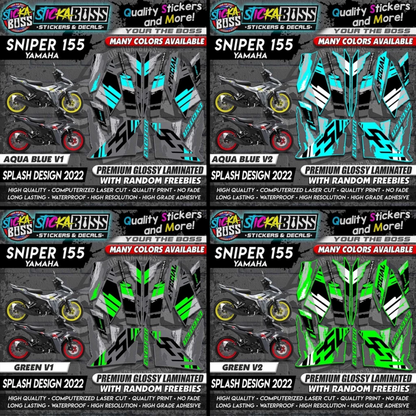 Sniper 155 NEW STOCK DECALS (SPLASH DESIGN 2022) MALAYSIAN CONCEPT【WITH FREEBIES】