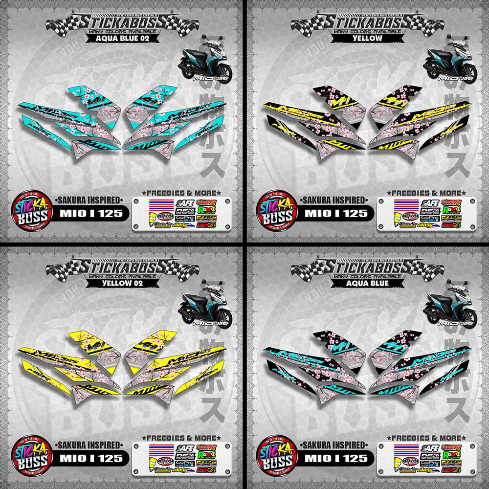 MIO I 125 STICKER DECALS ( SAKURA INSPIRED )【WITH FREEBIES】