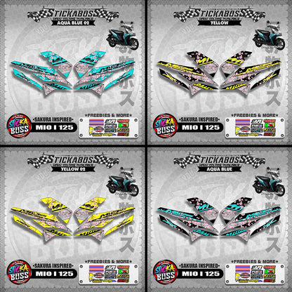 MIO I 125 STICKER DECALS ( SAKURA INSPIRED )【WITH FREEBIES】