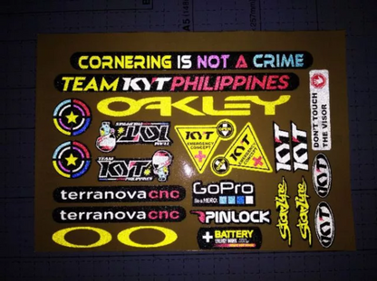 [ BUNDLE SET ] REFLECTORIZED VISOR STICKERS [ THICKER QUALITY / HD PRINTOUT / MACHINE CUT ]
