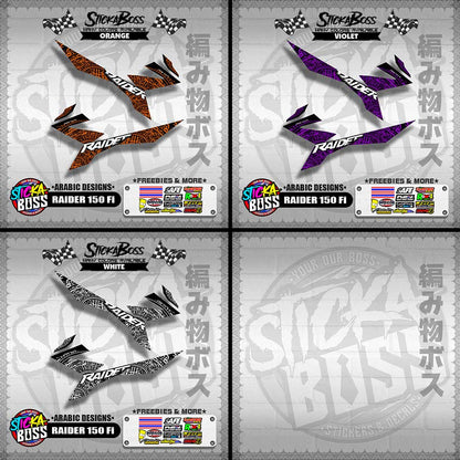 RAIDER 150 Fi DECALS ( ARABIC DESIGNS )【WITH FREEBIES】