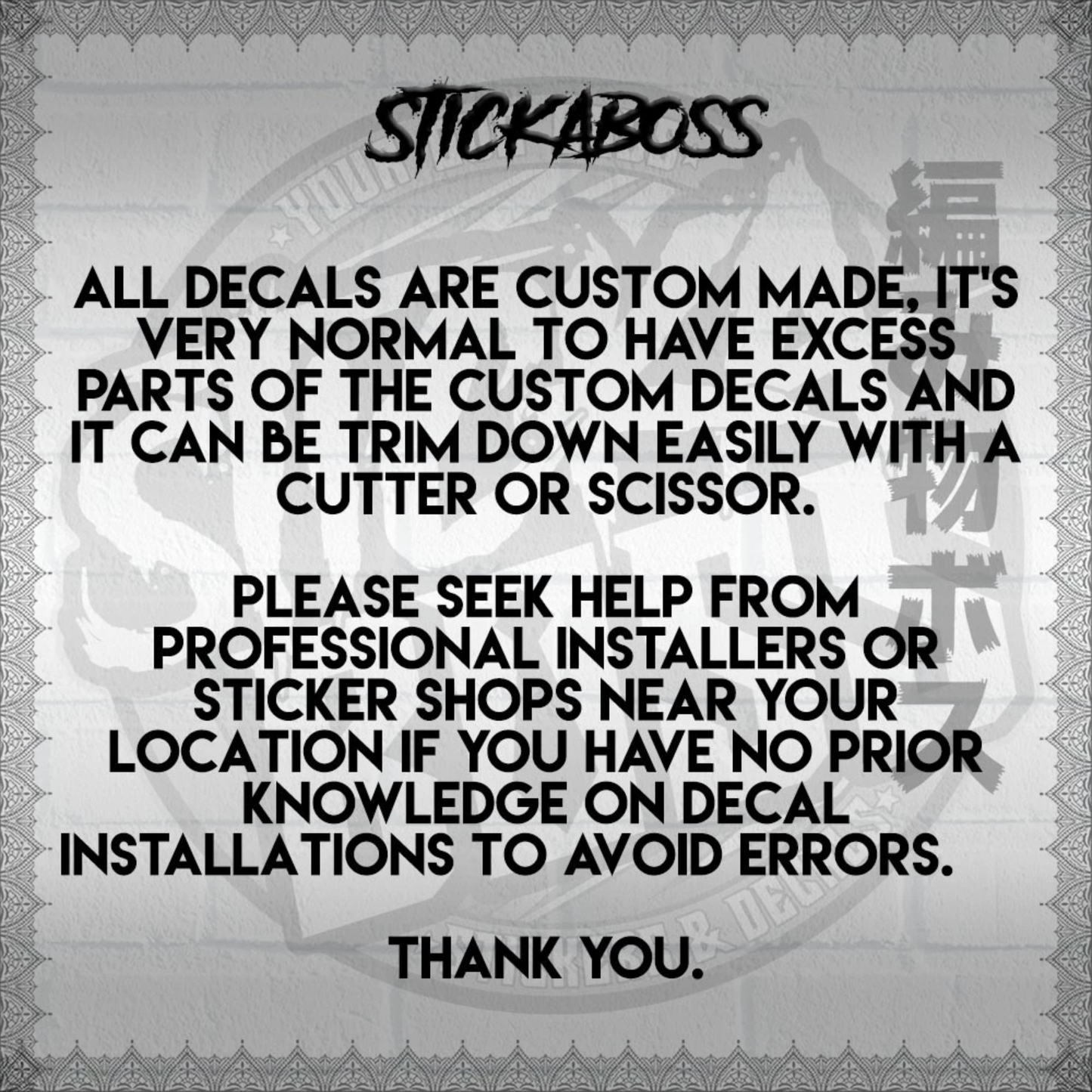 Yamaha Mio i 125 Stock Decal (2019) [BLACK & WHITE]【PREMIUM GLOSSY LAMINATED】
