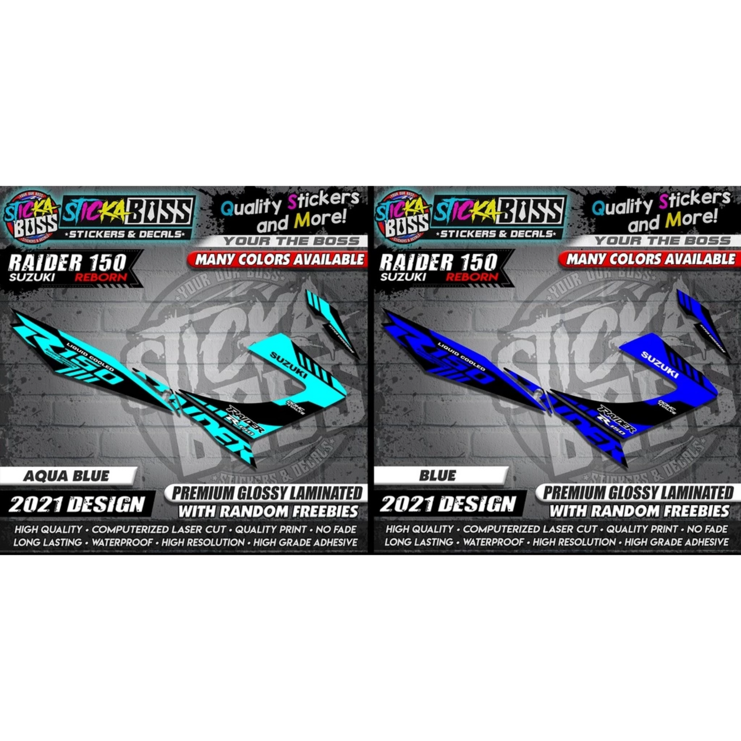 Suzuki Raider 150 Reborn Stock Decals ( 2021 Design )【WITH FREEBIES】