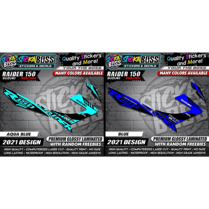 Suzuki Raider 150 Reborn Stock Decals ( 2021 Design )【WITH FREEBIES】