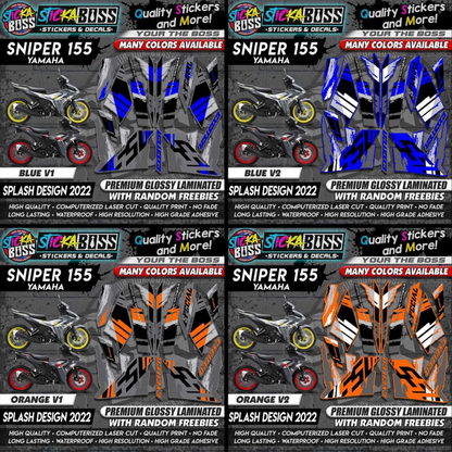Sniper 155 NEW STOCK DECALS (SPLASH DESIGN 2022) MALAYSIAN CONCEPT【WITH FREEBIES】